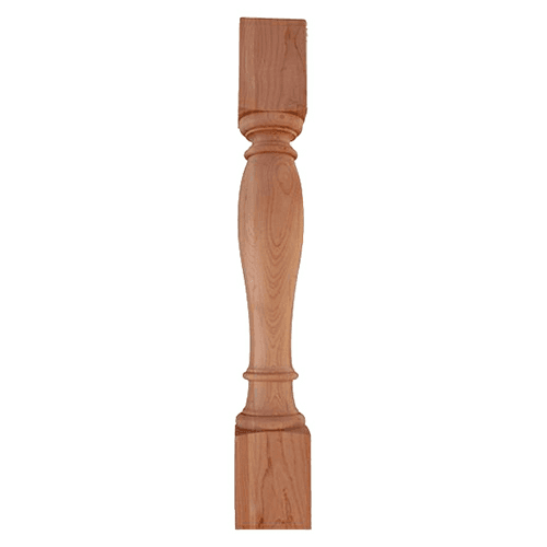 3-1/2" x 3-1/2" x 42" Turned Post, Alder