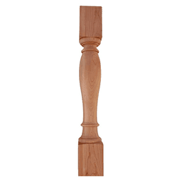 3-1/2" x 3-1/2" x 42" Turned Post, Alder