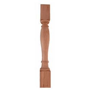 3-1/2" x 3-1/2" x 35-1/4" Turned Post, Alder