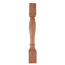3-1/2" x 3-1/2" x 35-1/4" Turned Post, Alder