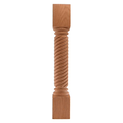 3-1/2" x 3-1/2" x 42" Rope Post, Rubberwood