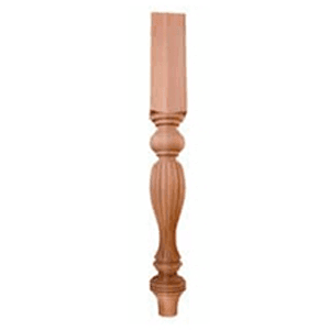 3-1/2" x 3-1/2" x 35-1/4" Fluted Post, Maple