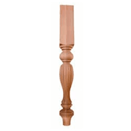 3-1/2" x 3-1/2" x 35-1/4" Fluted Post, Maple