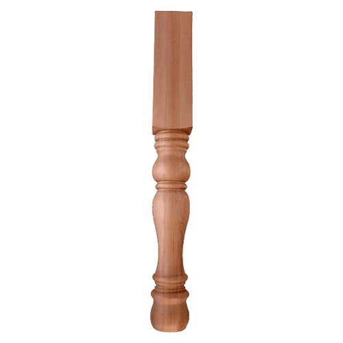 3-3/4" x 3-3/4" x 35-1/4" Turned Post, Rubberwood