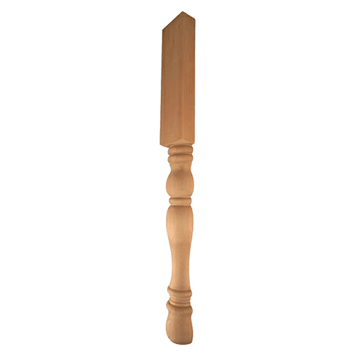 3-3/4" x 2-7/8" x 35-1/4" Half Turned Post, Rubberwood