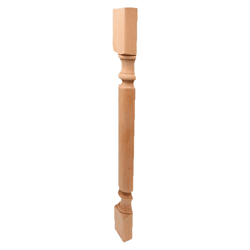 3-1/2" x 1-3/4" x 35-1/4" Half Tuscan Post, Maple