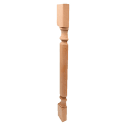 3-1/2" x 1-3/4" x 35-1/4" Half Tuscan Post, Maple