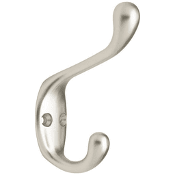 Heavy-Duty Coat/Hat Hook, Matte Nickel