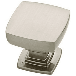 1-5/32" Webber Square Knob, Satin Nickel