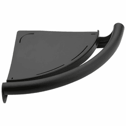 Decor Assist Contemporary Corner Shelf with Assist Bar, Matte Black