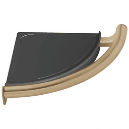 Decor Assist Contemporary Corner Shelf with Assist Bar, Champagne Bronze