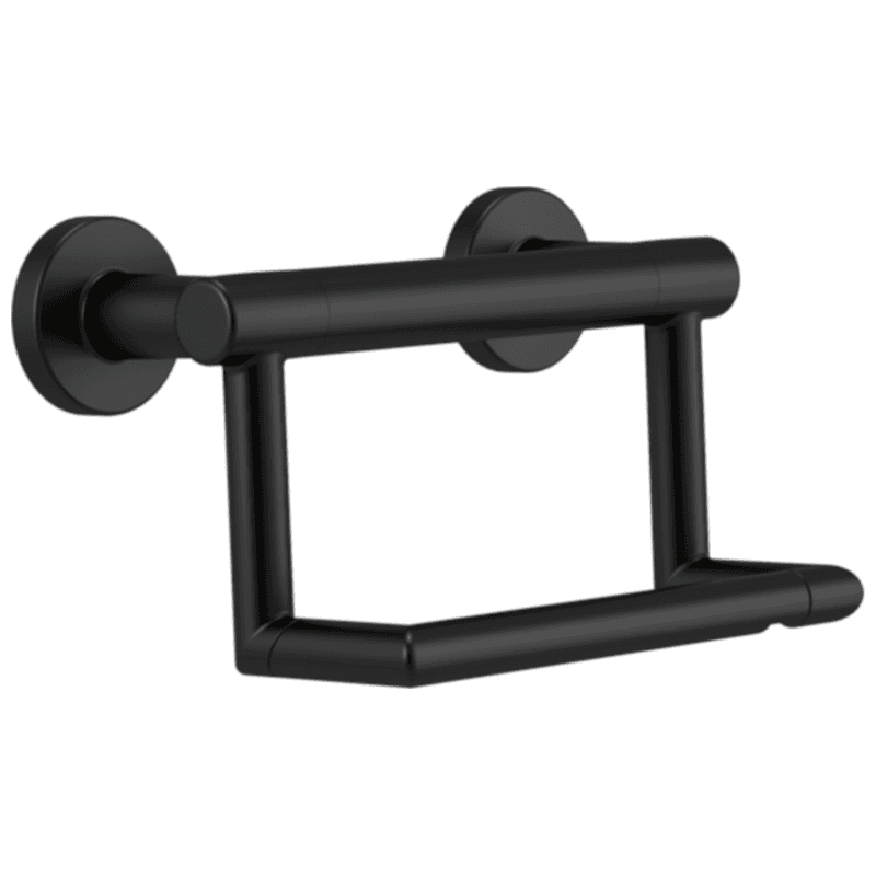 Decor Assist Contemporary Tissue Holder With Assist Bar, Matte Black