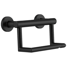 Decor Assist Contemporary Tissue Holder With Assist Bar, Matte Black