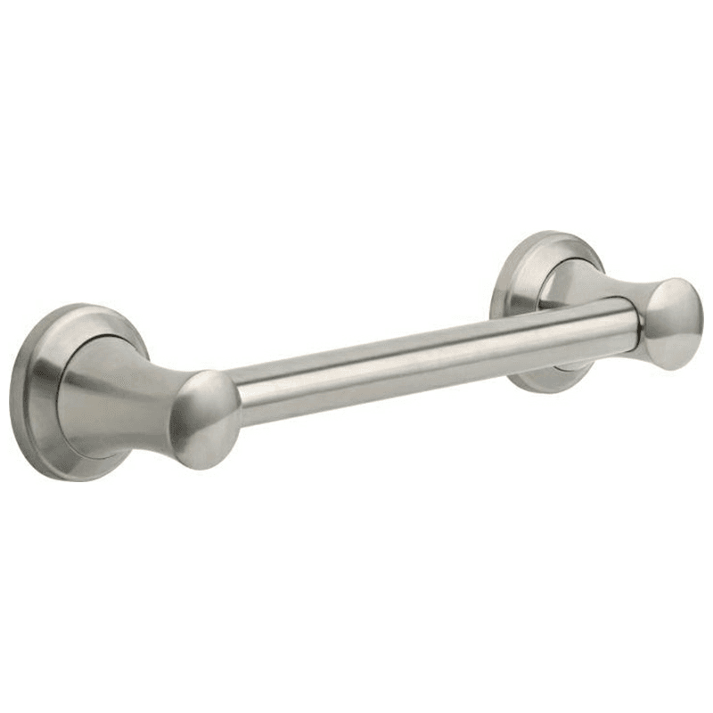 12" Transitional Decorative Grab Bar, Brilliance Stainless Steel