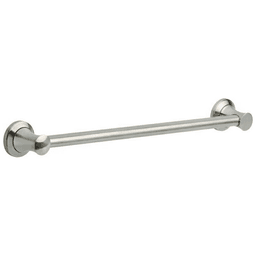 24" Transitional Decorative Grab Bar, Brilliance Stainless Steel