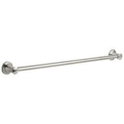 36" Transitional Decorative Grab Bar, Brilliance Stainless Steel