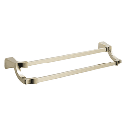 Tesla 24" Double Towel Bar, Polished Nickel
