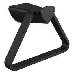 Zura Triangular Towel Ring, Matte Black