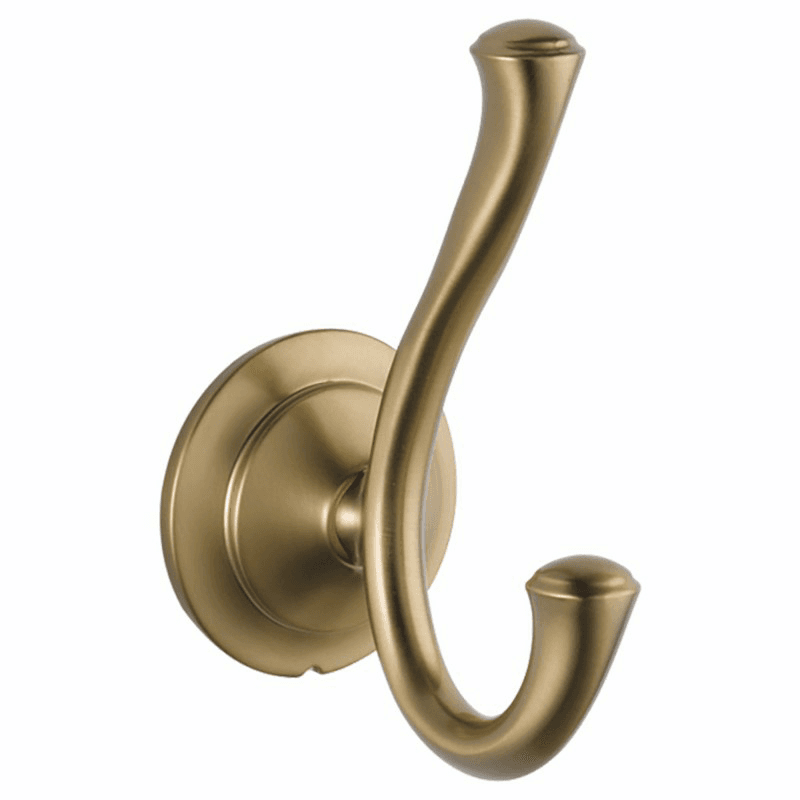 Linden Double Robe Hook, Champagne Bronze