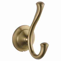 Linden Double Robe Hook, Champagne Bronze