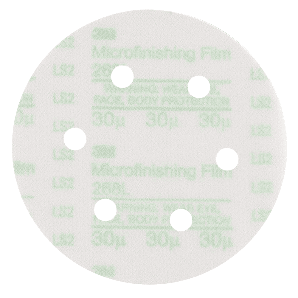 6" Hookit™ 60 Grit 6 Holes 268L Sanding Disc, Aluminum Oxide on Polyester Film (25/Box)
