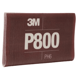 6.8" x 5.5" 800 Grit Aluminum Oxide Hookit™ Flexible Abrasive Sheet (25/Box)