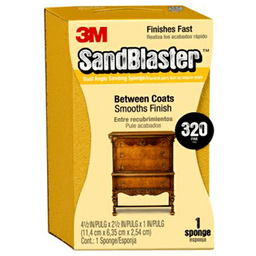 320 Grit Edge Detailing Sanding Sponge, 4-1/2" x 2-1/2" x 1