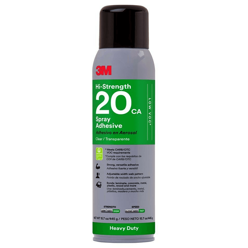 Heavy Duty 20CA Aerosol Spray Adhesive, Clear, 15.8 oz Can
