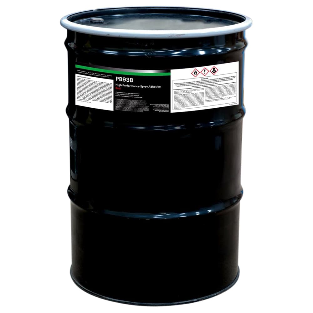 PB938 High Strength Contact Adhesive, Red, 55 Gallon Drum