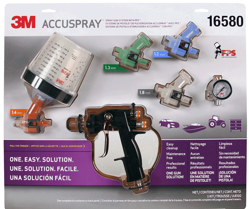 Accuspray™ Gravity Fed Spray Gun with Standard PPS