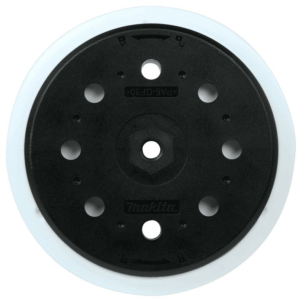 6" Hook/Loop Round Sanding Backing Pad, 8 Holes