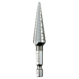 1/8" - 1/2" High Speed Steel Step Drill Bit, 1/4" Shank