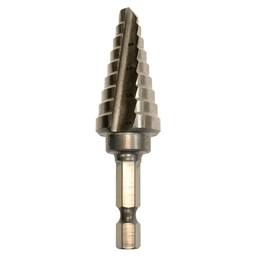 1/4" - 3/4" High Speed Steel Step Drill Bit, 1/4" Shank
