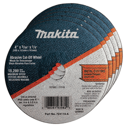 4" 46 Grit Super Thin Cut-off Wheel, Aluminum Oxide (25/Pack)