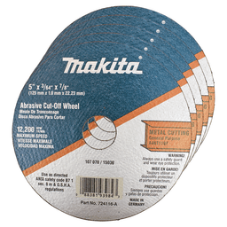 5" 46 Grit Super Thin Cut-off Wheel, Aluminum Oxide (25/Pack)