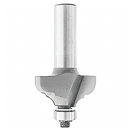 1-1/8" x 5/32" Radius Bead/Cove Router Bit, 2 Flute, 1/4" Shank