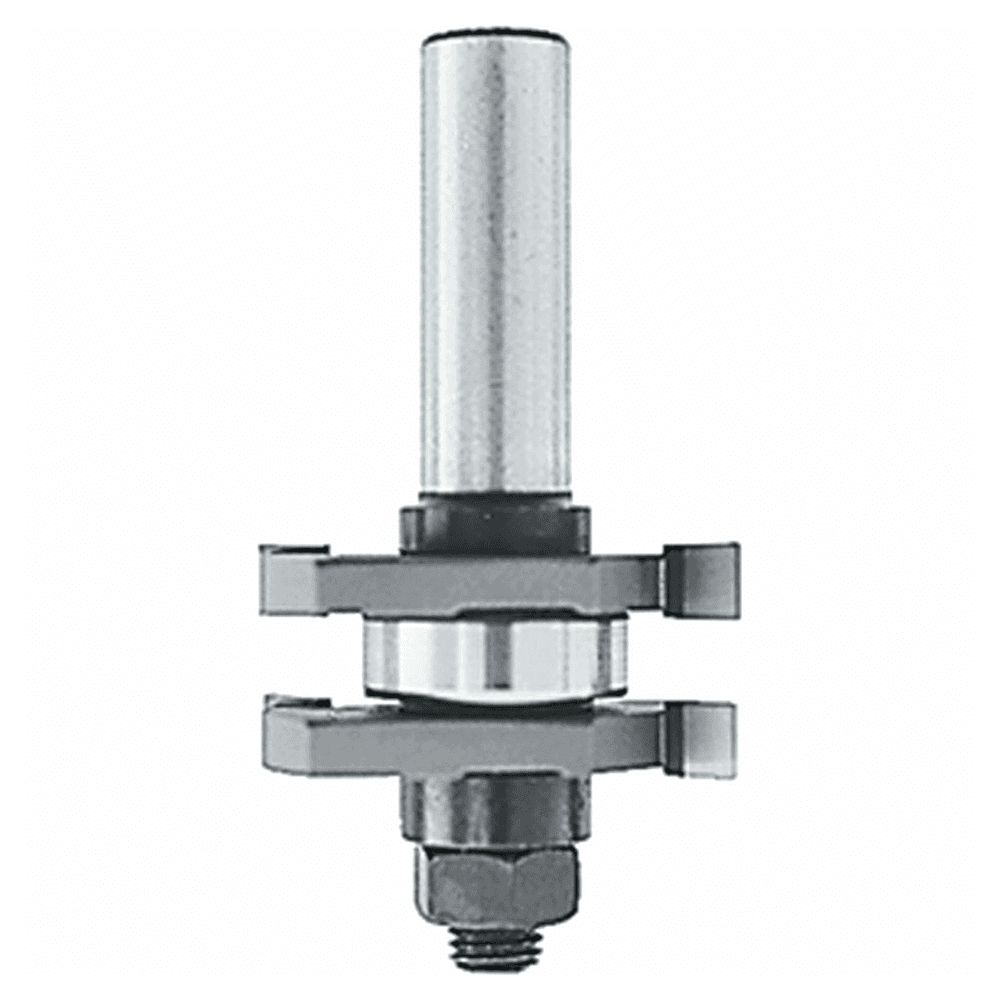 1-5/8" x 3" 2-Cutter Tongue/Groove Router Bit, 2-Wing, 1/2" Shank