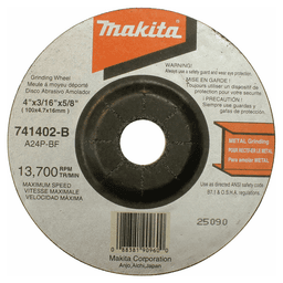 4" 24 Grit Grinding Wheel, Aluminum Oxide (25/Pack)