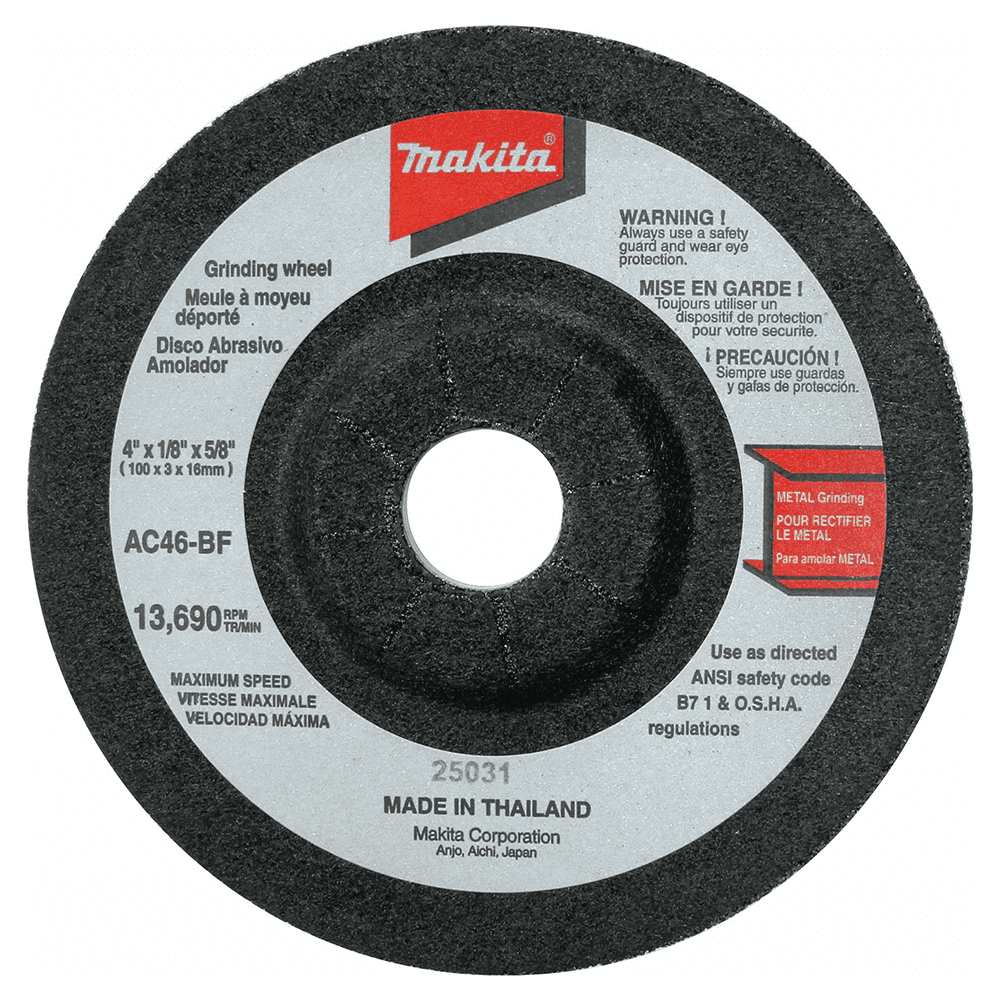 4" 46 Grit Flex Grinding Wheel, Aluminum Oxide (10/Pack)