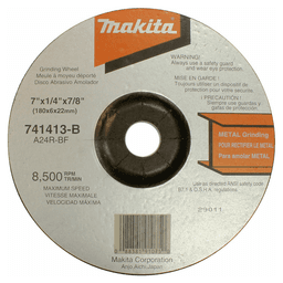 7" 24 Grit General Purpose Metal Grinding Wheel, Aluminum Oxide (10/Pack)