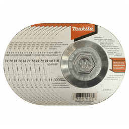 5" 24 Grit Hubbed Grinding Wheel, Aluminum Oxide (10/Pack)