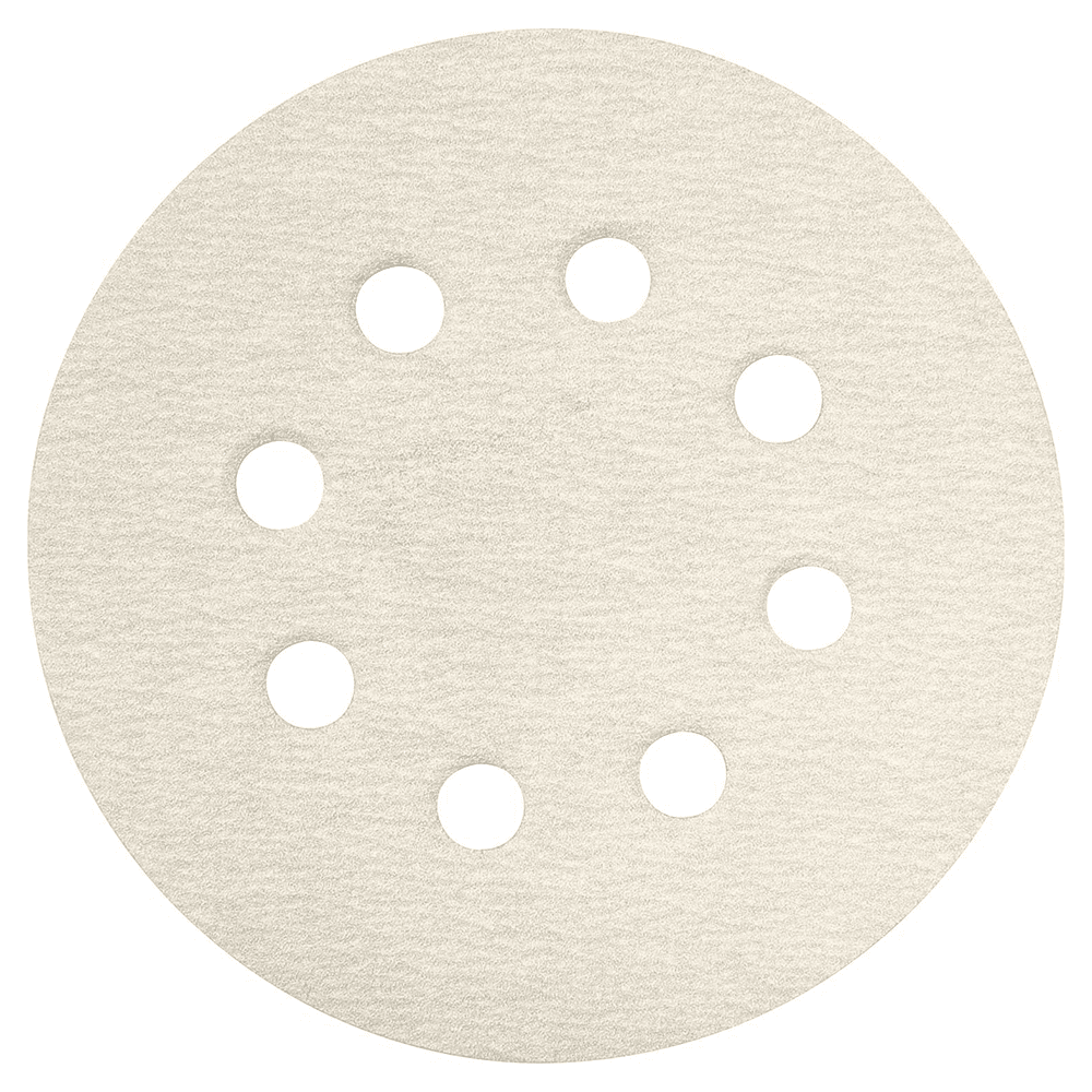 5" PSA 180 Grit Abrasive 8 Holes Sanding Disc, Aluminum Oxide on Paper (5/Pack)