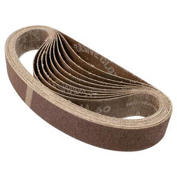 1-1/8" x 21" 60 Grit Abrasive Belt, Aluminum Oxide (10/Pack)