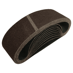 3" x 24" 120 Grit Abrasive Belt, Aluminum Oxide (10/Pack)