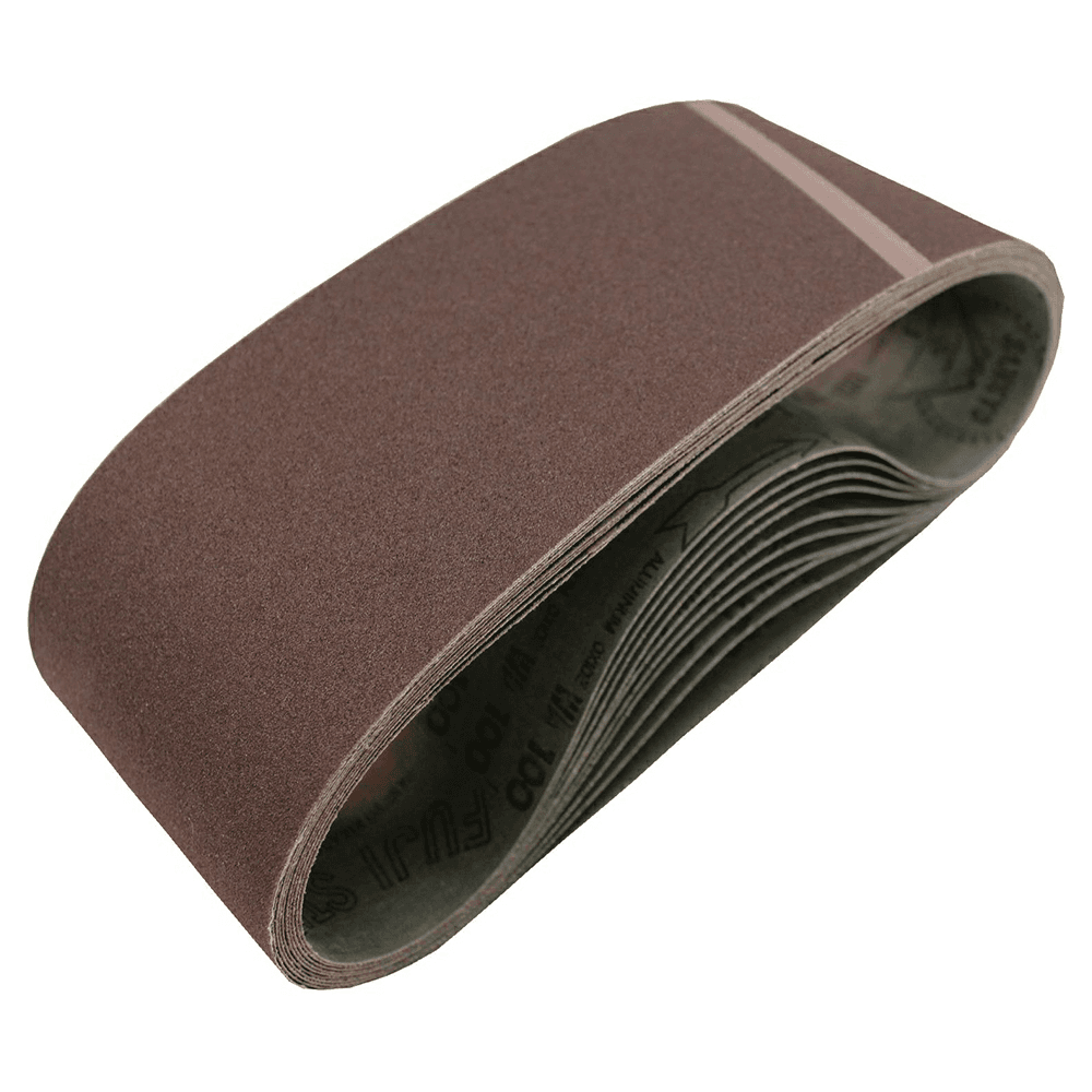4" x 24" 100 Grit Abrasive Belt, Aluminum Oxide (10/Pack)