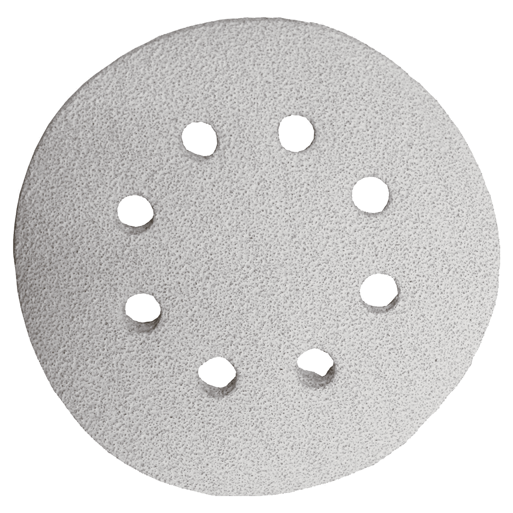 5" Hook/Loop 120 Grit Abrasive 8 Holes Sanding Disc, Aluminum Oxide on Paper (5/Pack)