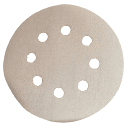 5" Hook/Loop 180 Grit Abrasive 8 Holes Sanding Disc, Aluminum Oxide on Paper (5/Pack)