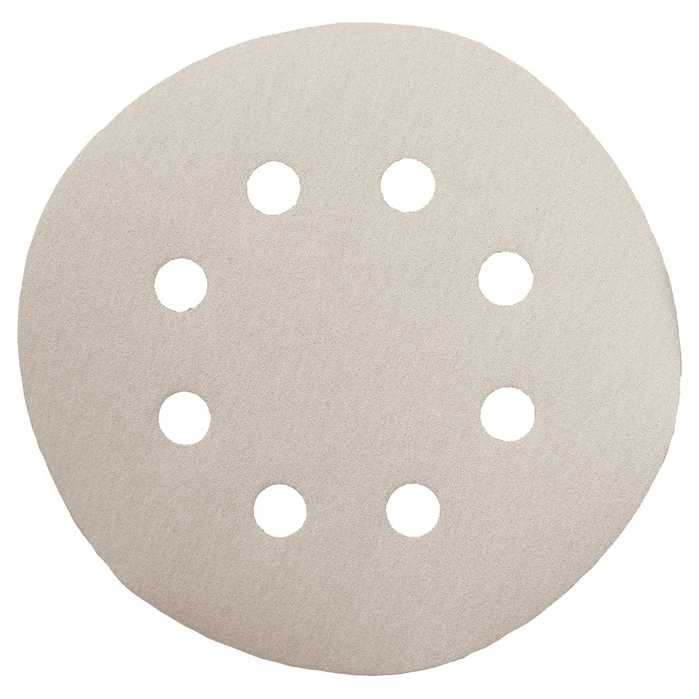 5" Hook/Loop 240 Grit Abrasive 8 Holes Sanding Disc, Aluminum Oxide on Paper (5/Pack)