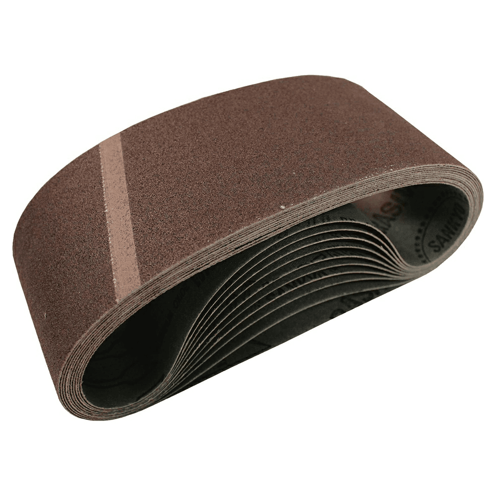 3" x 18" 80 Grit Abrasive Belt, Aluminum Oxide (10/Pack)