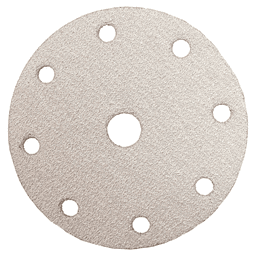 6" Hook/Loop 240 Grit Abrasive 8 Holes Sanding Disc, Aluminum Oxide on Paper (10/Pack)